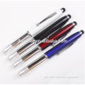 Customized promotional LED light pen with logo print metal high quality advertising metal touch pen